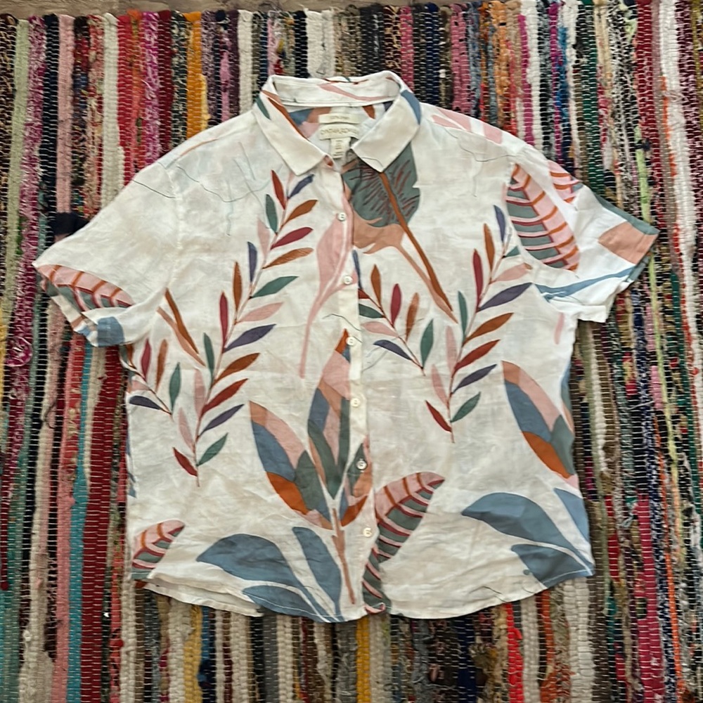 Cynthia Rowley 100% linen Top